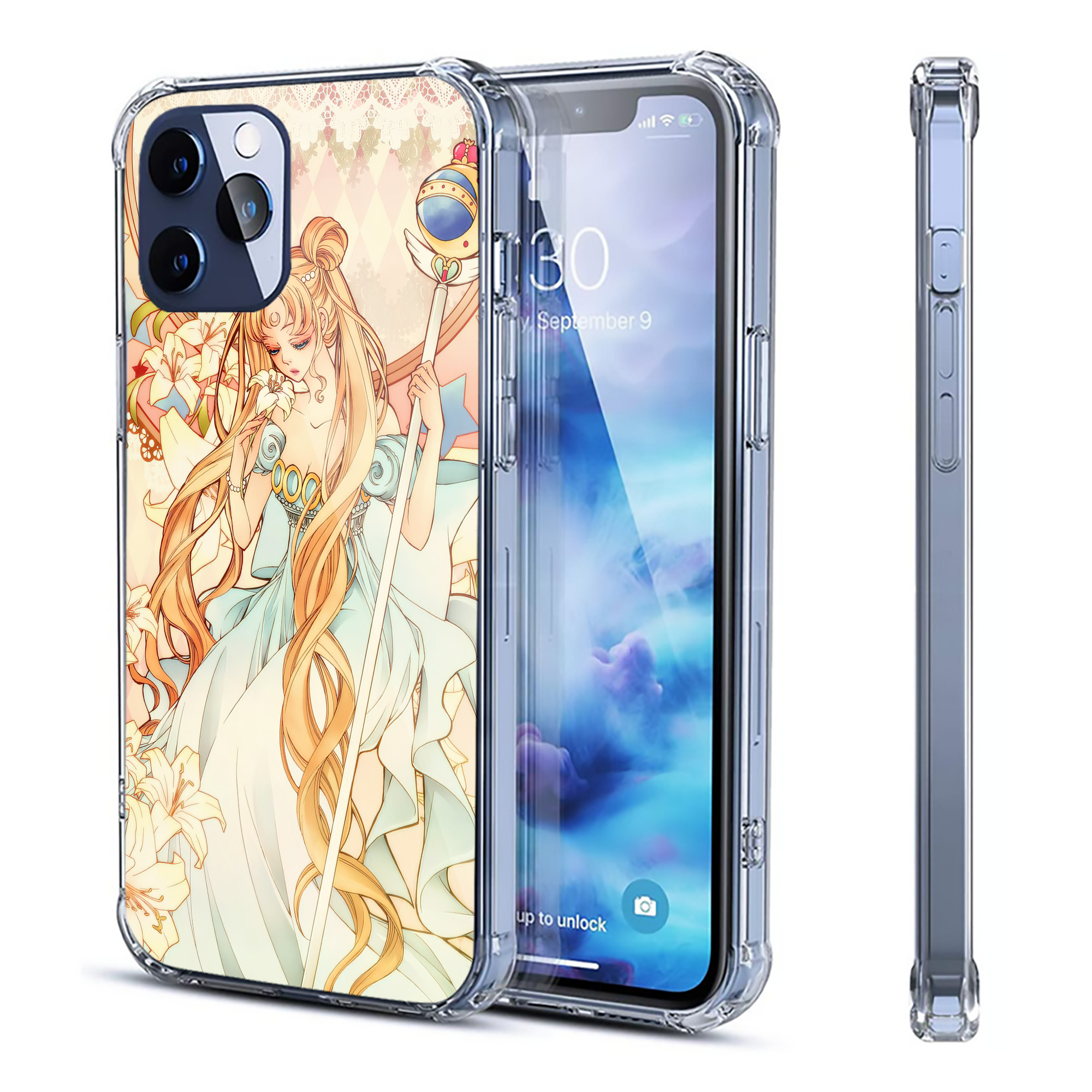 （画像用） 美少女戦士セーラームーン Sailor Moon 【iPhone 12シリーズ対応】透明スマホケース（クリアソフトケース）